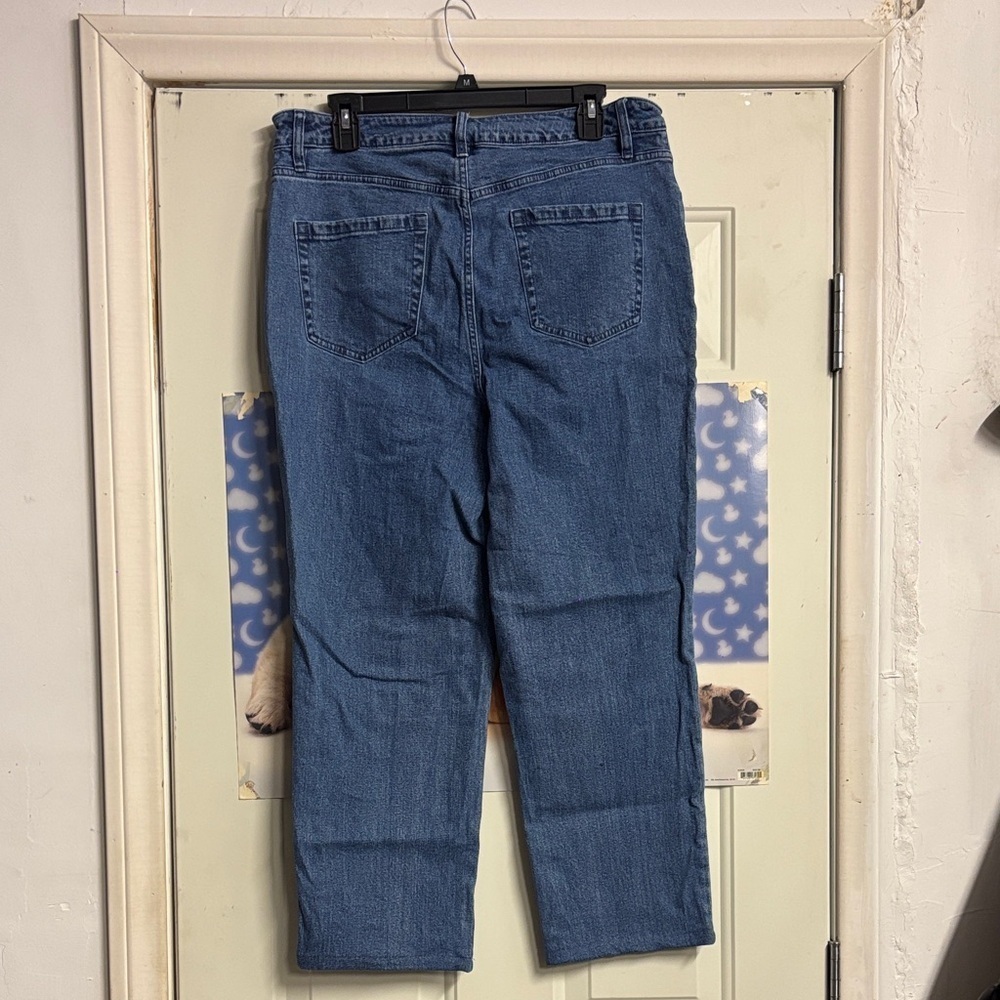 Women's Blue Jeans with Studded Detail - Picture 5 of 5